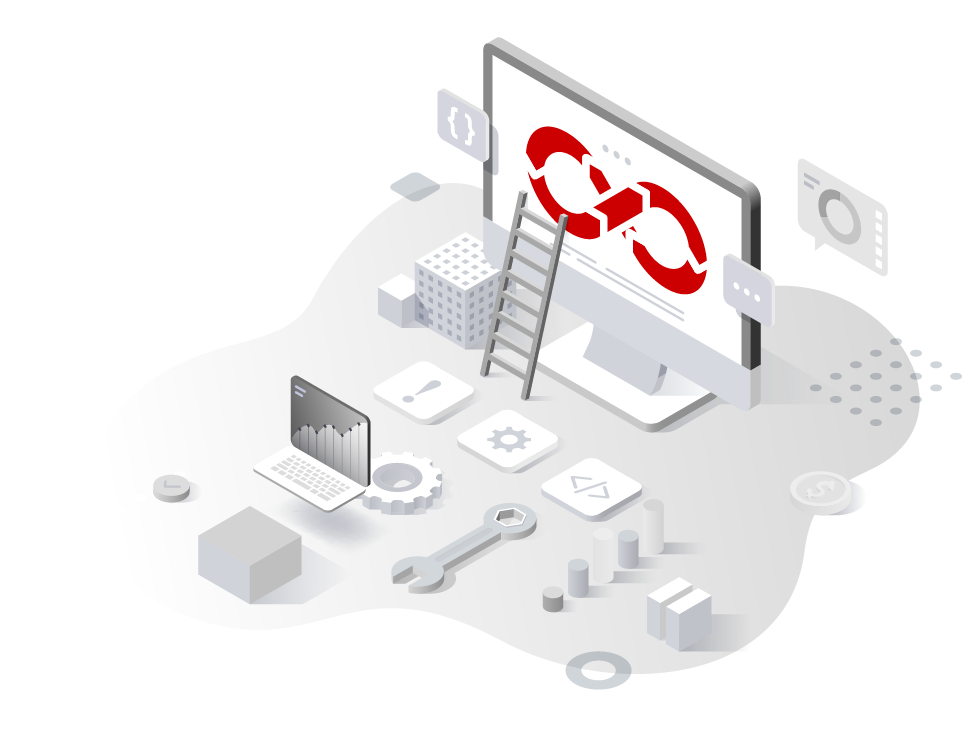 DevOpsサイクルを表したイラスト